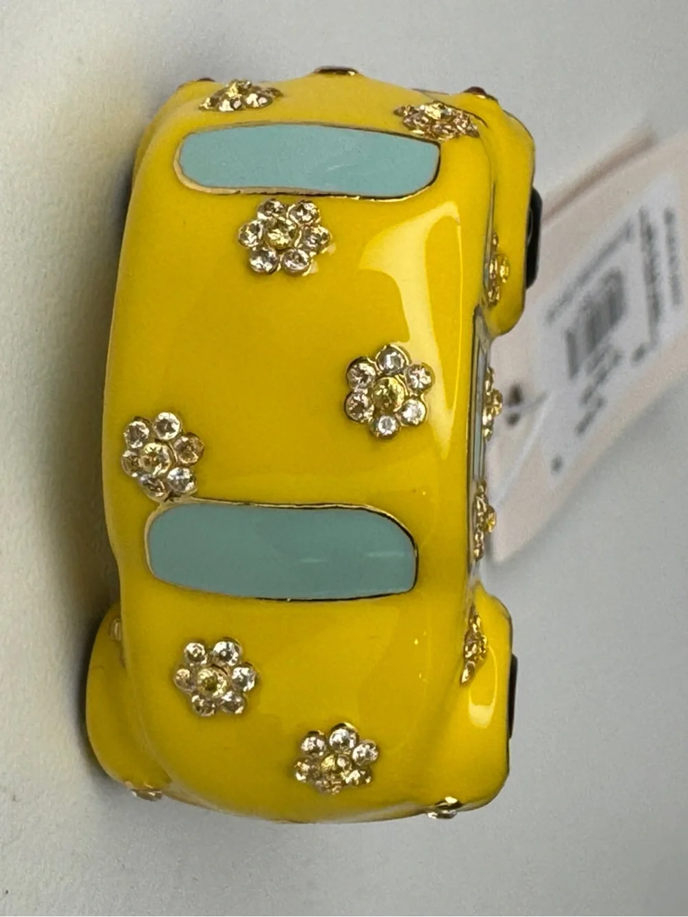 Kate Spade Off We Go Beetle Bug Yellow Car Ring Size 8 NWT